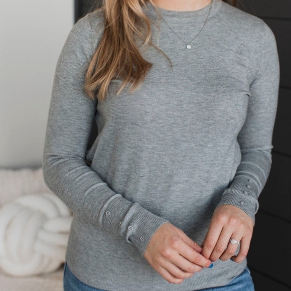 Pulse Sweaters - Pulse Women's Heather Gray Crew Neck Sweater